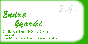 endre gyorki business card